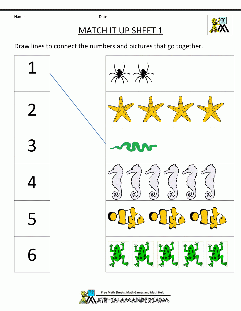 math worksheet for preschool
