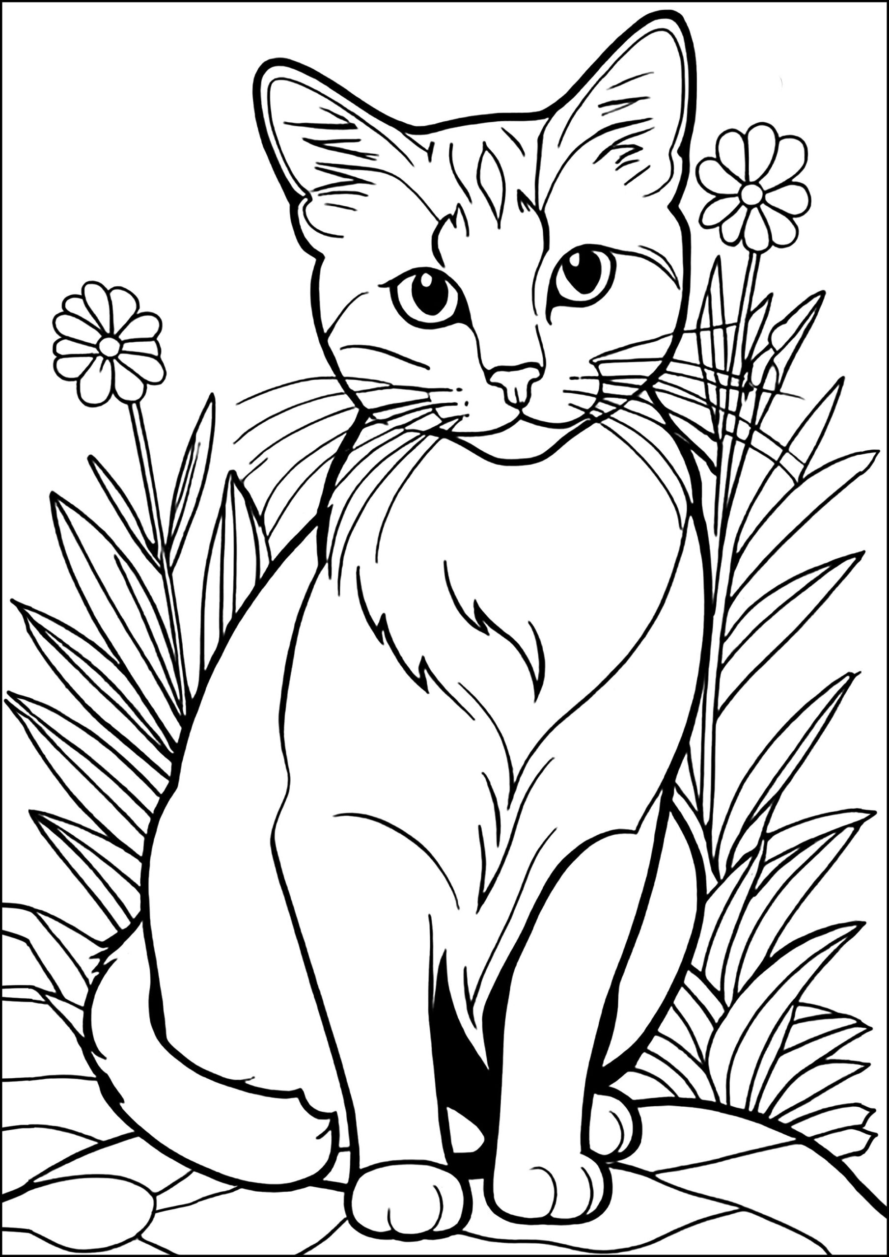 Printable Cats Coloring Pages