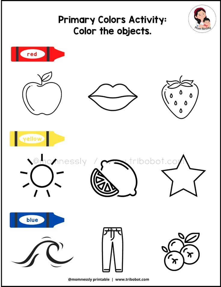 Primary Colors Worksheets Tribobot X Mom Nessly Color Worksheets