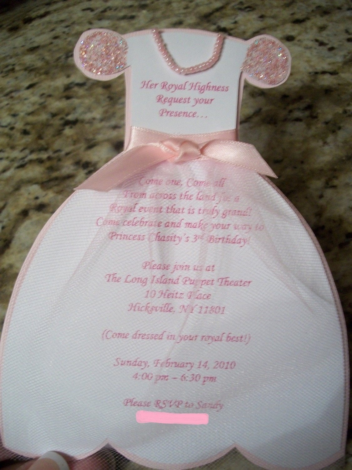 Princess Dress Invitation Templates