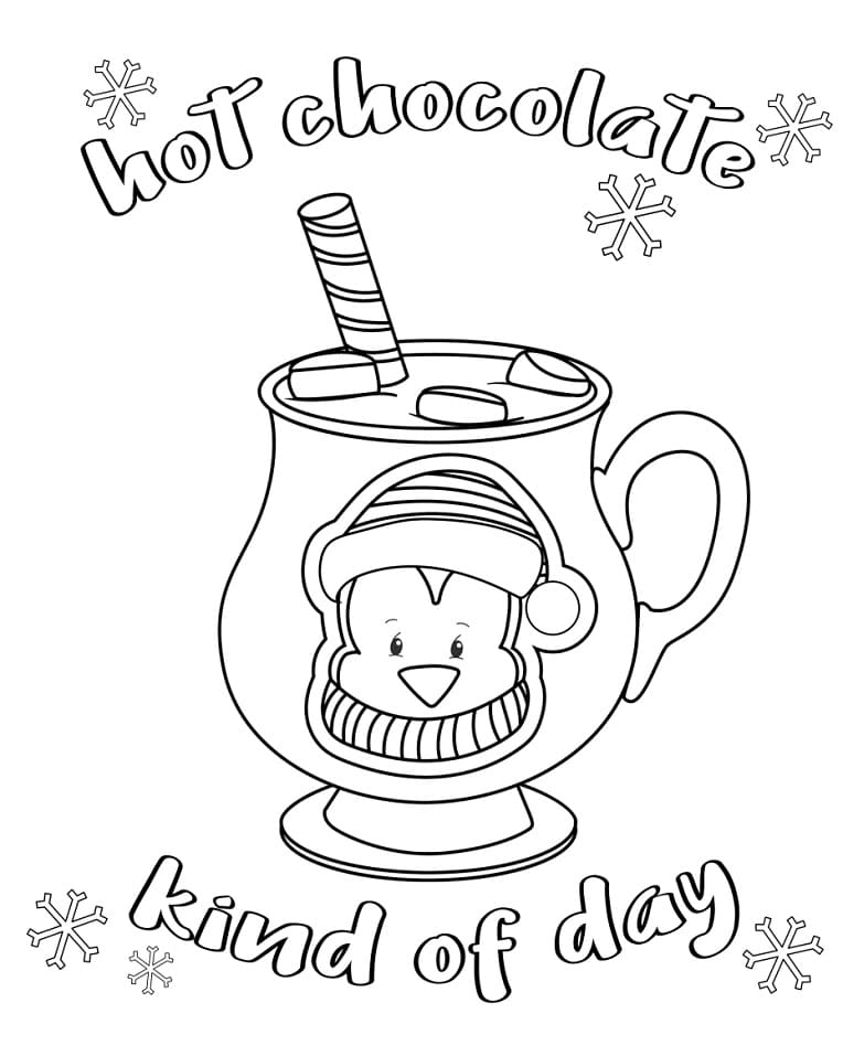 Hot Chocolate Coloring Page