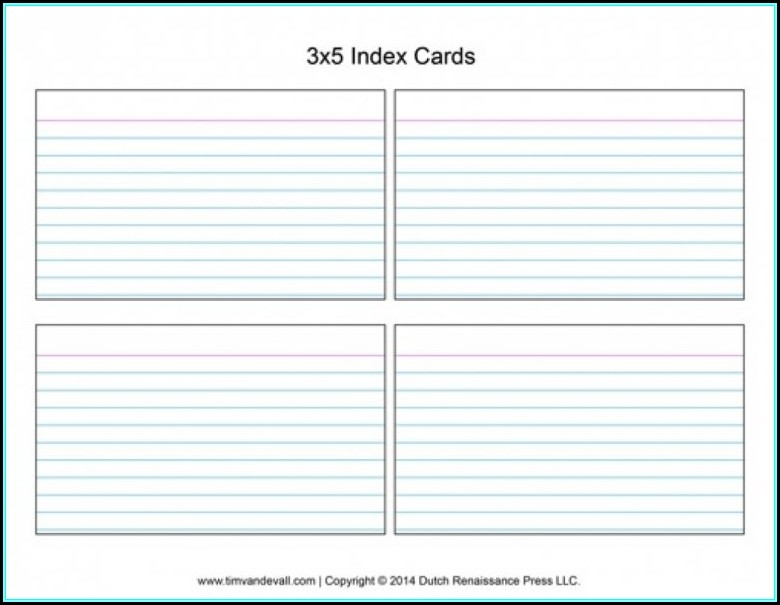 Printable 3 5 Index Cards Template Business PSD Excel Word PDF