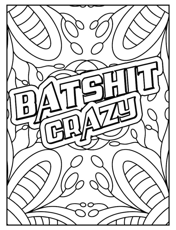 Printable 40 Adult Curse Word Mandala Coloring Pages Instant Download 