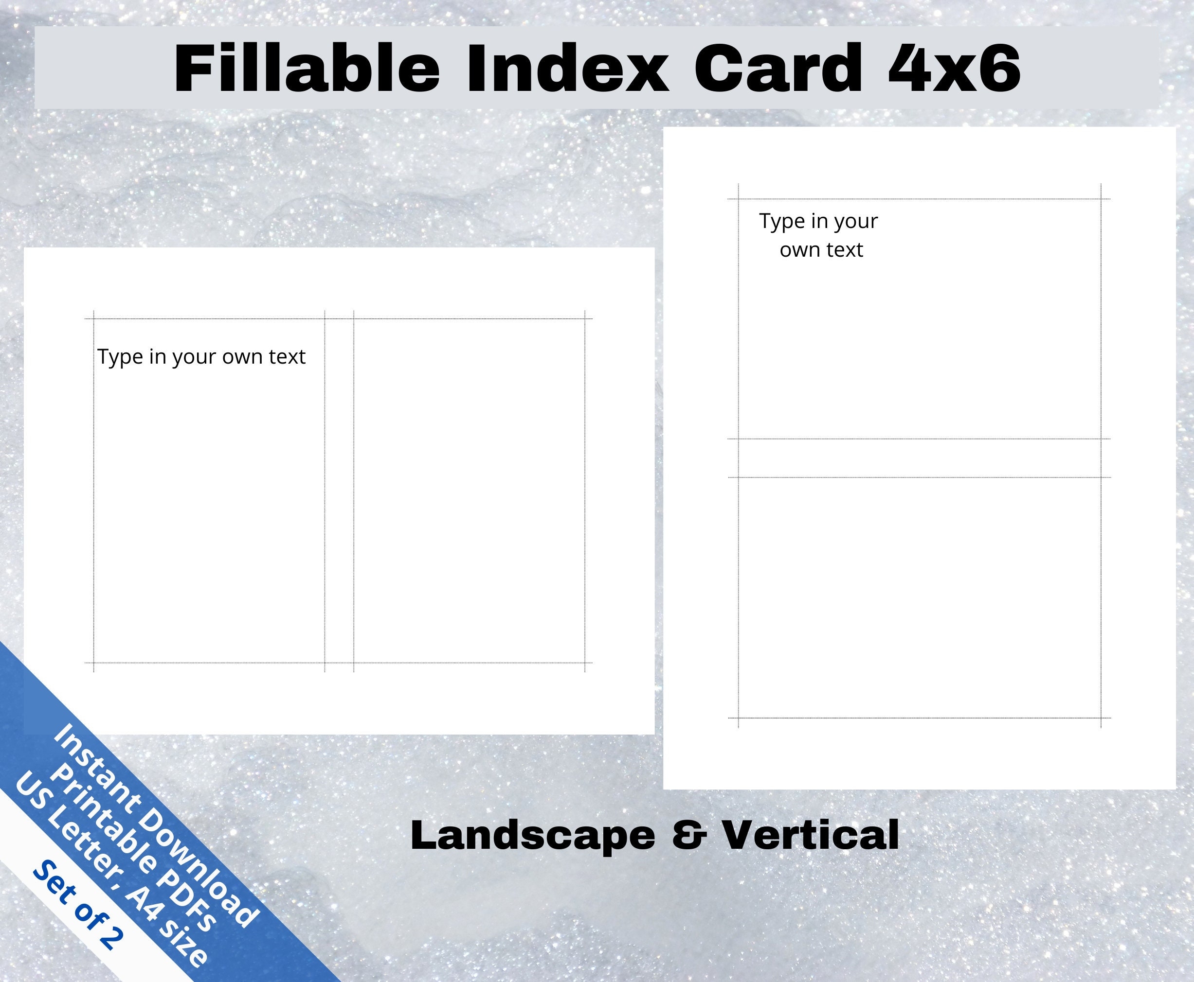 printable 4x6 note cards