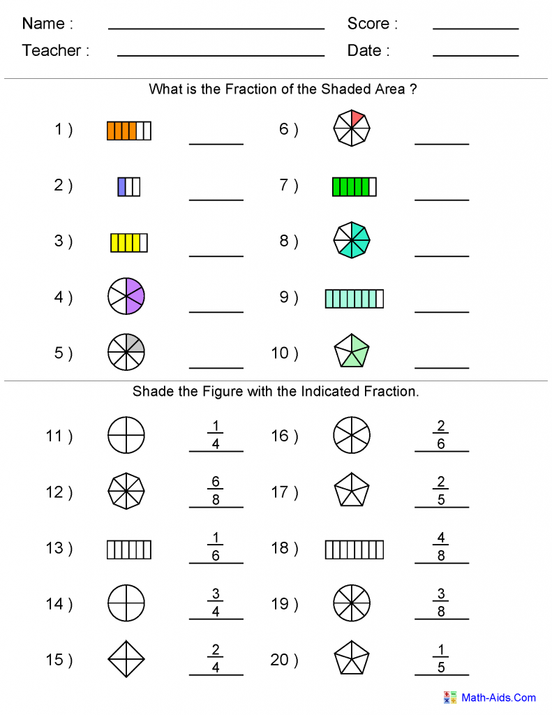 Printable 5th Grade Fractions Practice Worksheet FractionsWorksheets