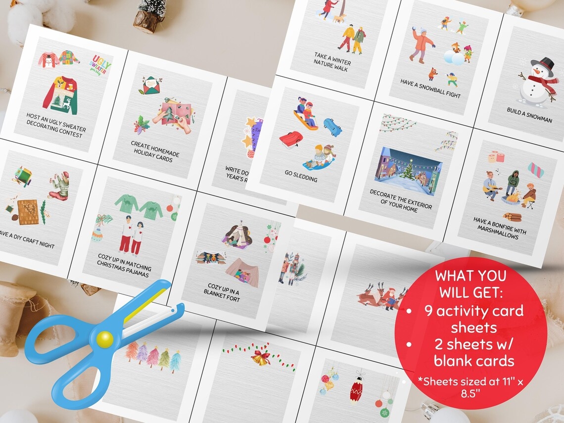 Printable Advent Activity Cards Advent Activity Printable Etsy