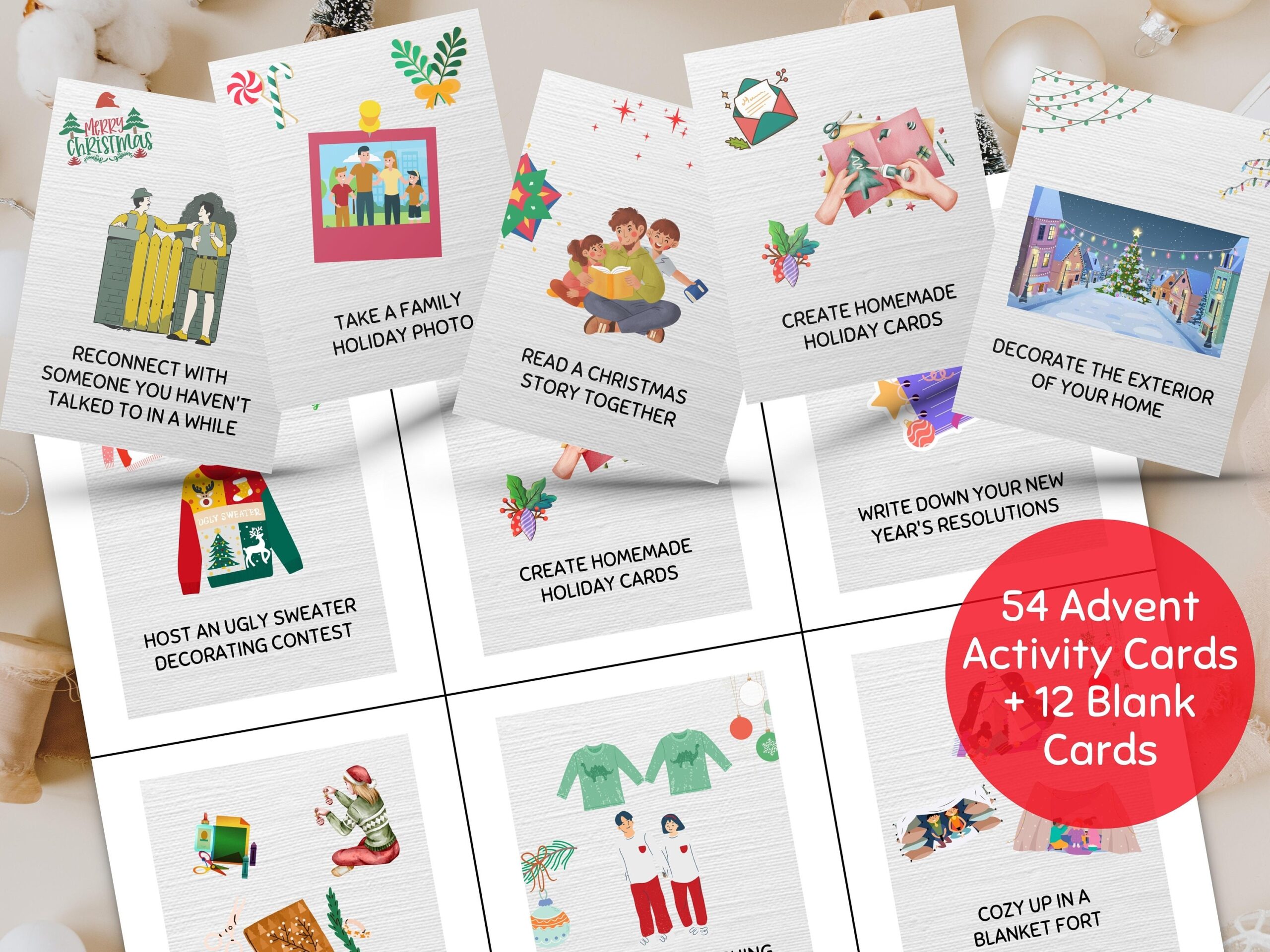 Printable Advent Activity Cards Advent Activity Printable Etsy