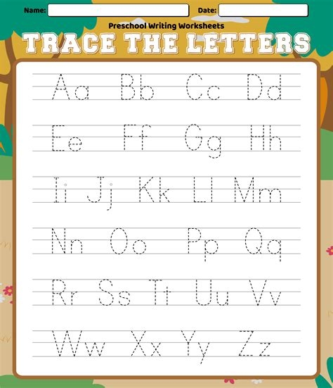 Printable Alphabet Tracing Letters Worksheets Library