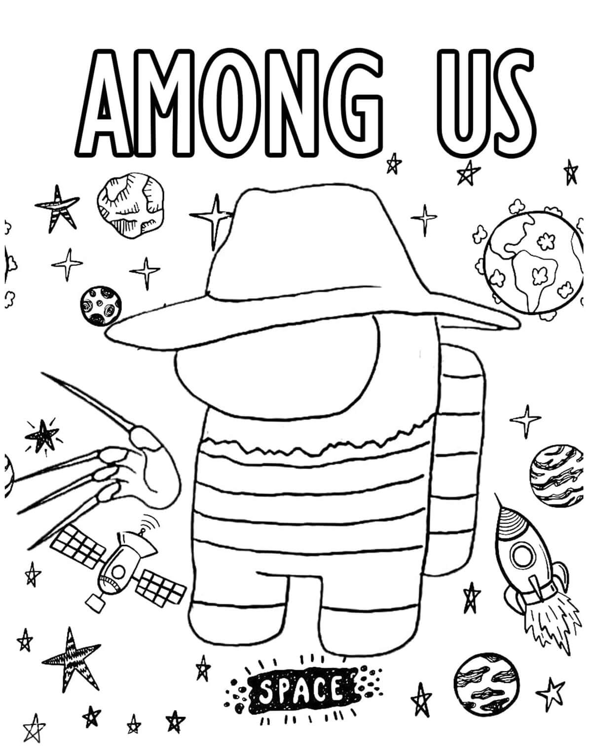 Printable Among Us Coloring Pages