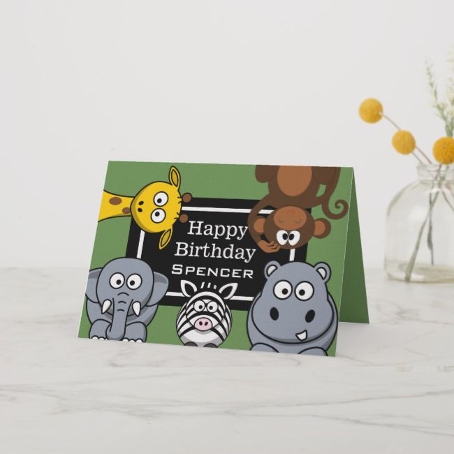printable animal birthday cards