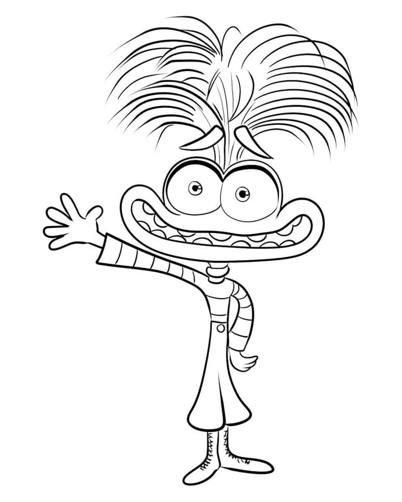 Inside Out 2 Coloring Page