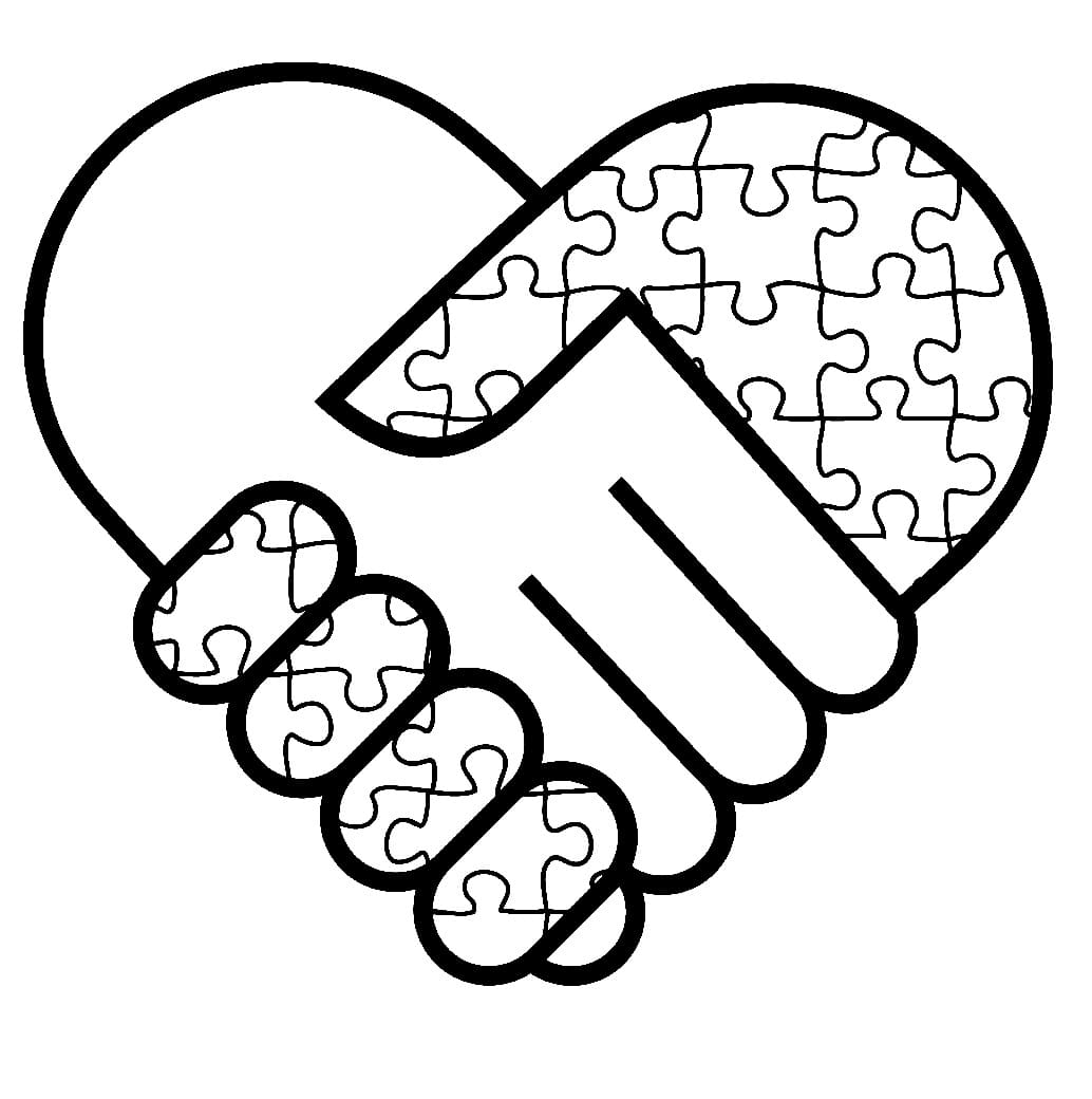 Printable Autism Awareness Heart Coloring Page Free Printable 