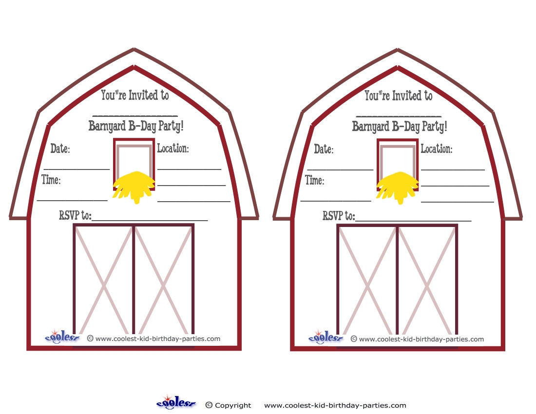 barnyard invitations template