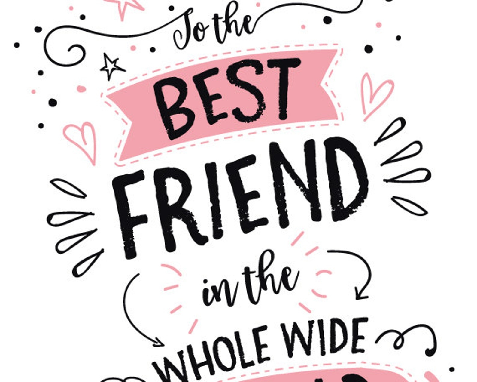 Printable Birthday Card For Friend To The Best Friend In The Etsy Canada