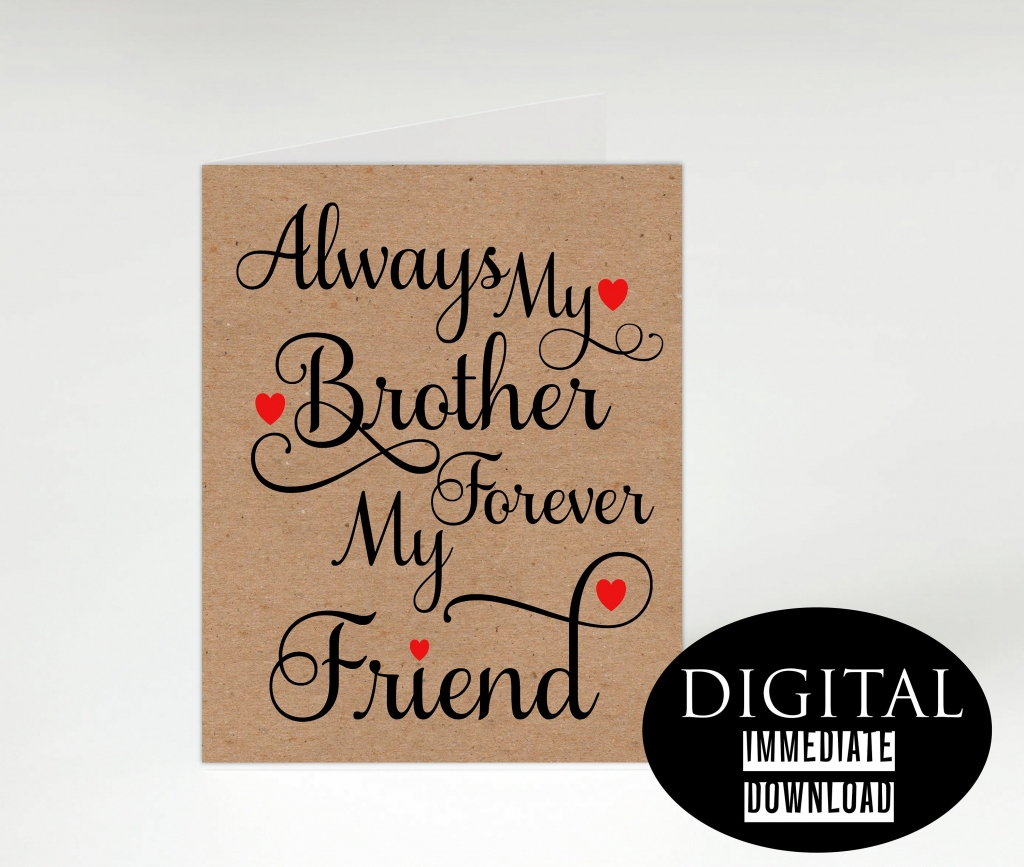 Printable Birthday Cards For Brother