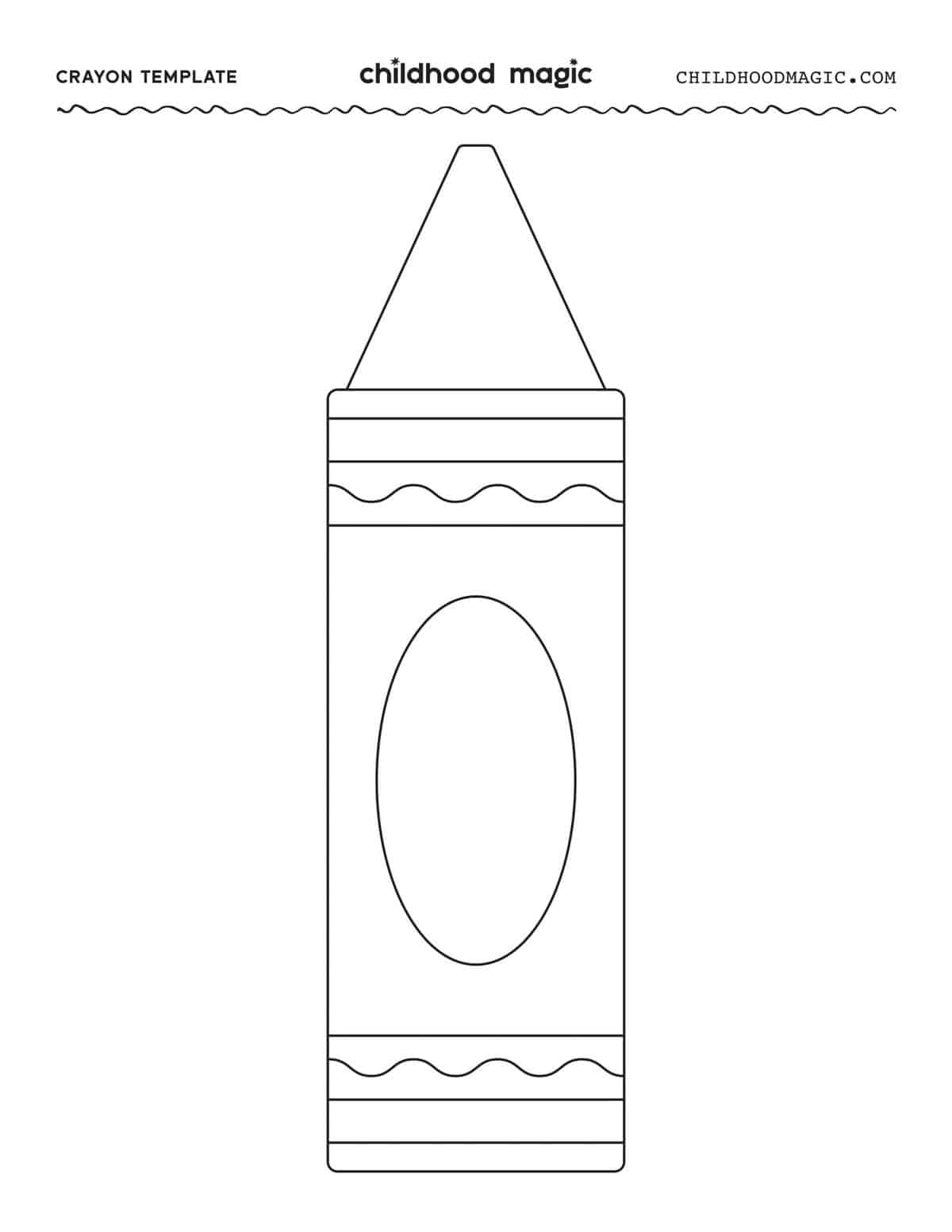 free printable crayon template