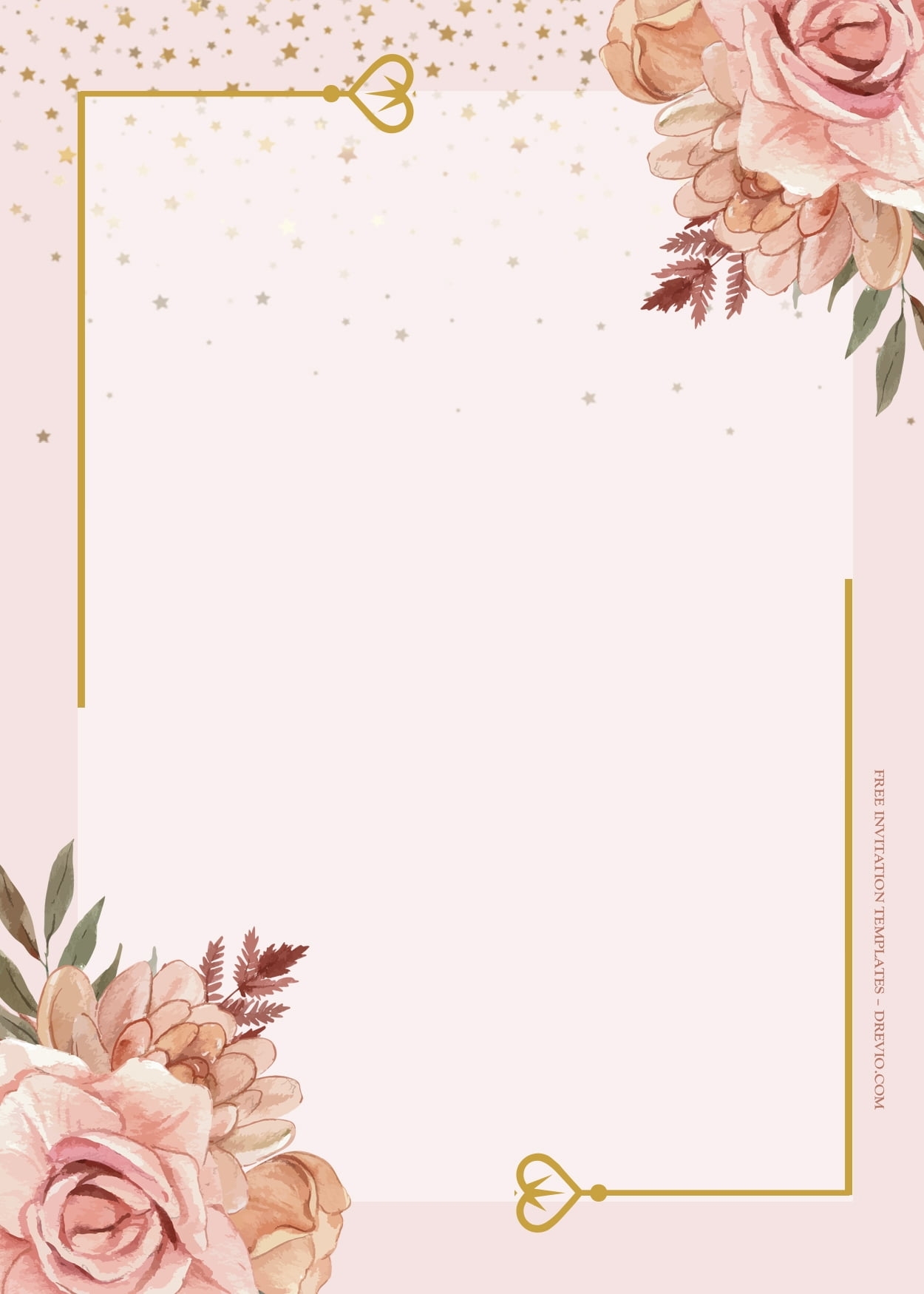 burgundy and gold invitation template free