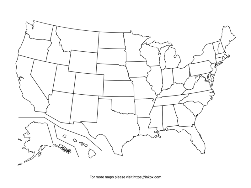 us state map worksheet