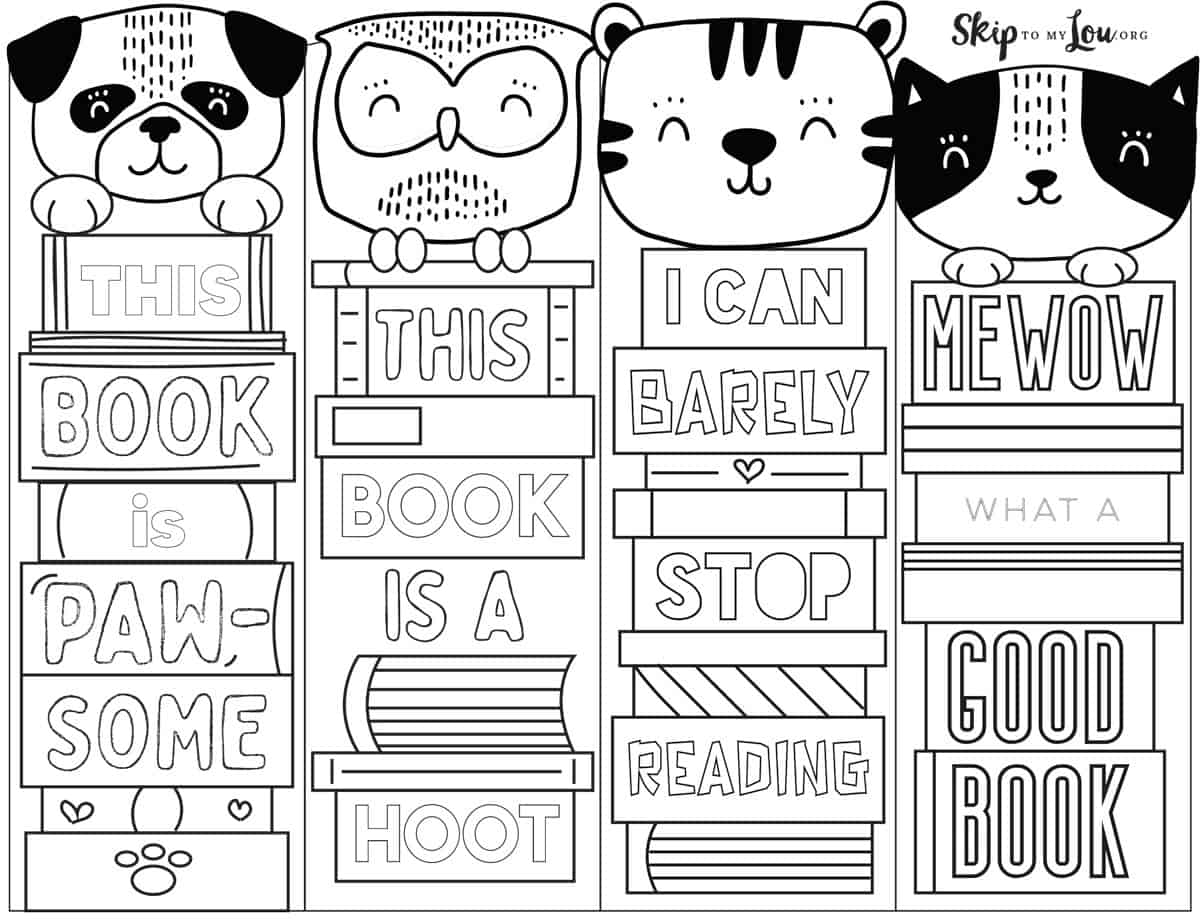 Printable Bookmarks To Color For Kids 47 OFF