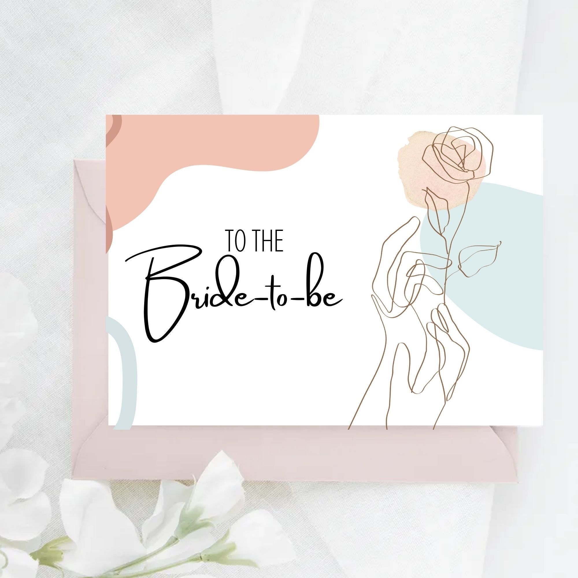 Printable Bridal Shower Card To The Bride to be Card Wedding