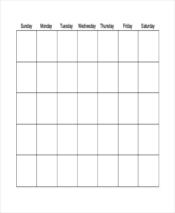 Printable Calendar Empty Blank Calendar Template Free Vrogue co