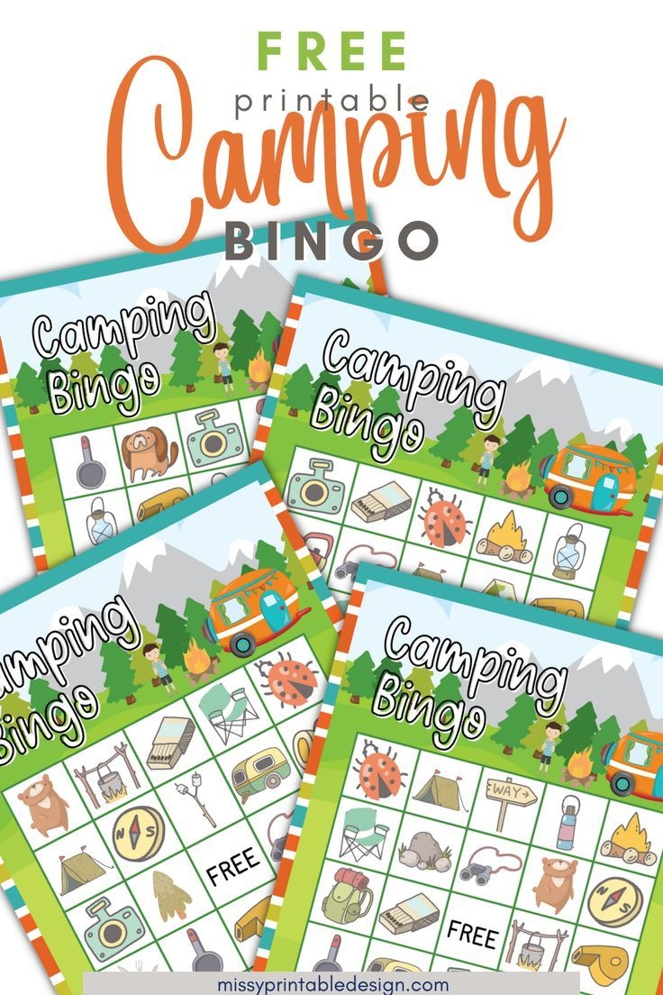 Printable Camping Bingo Cards In 2023 Camping Bingo Bingo Cards