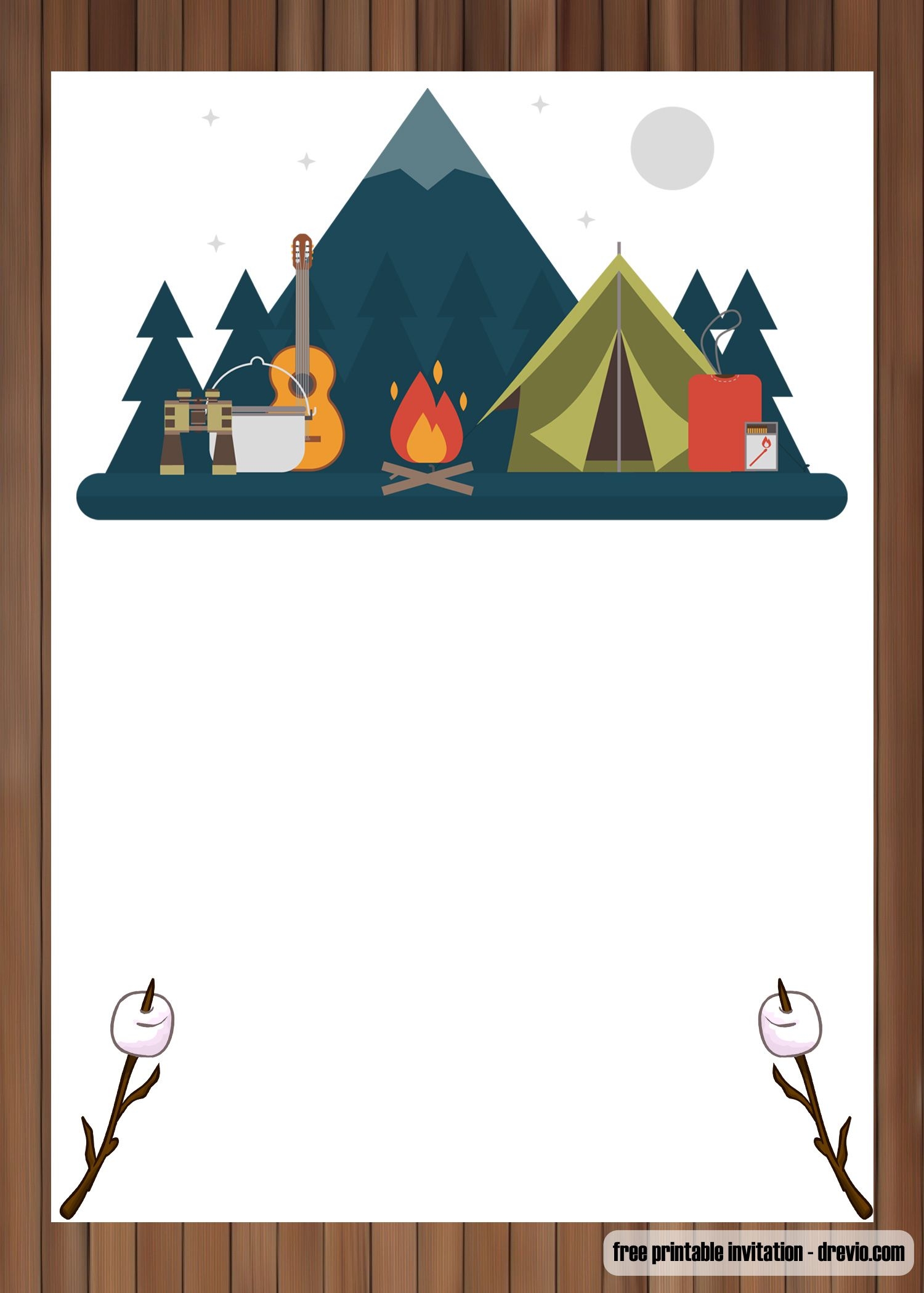 camping invite template free