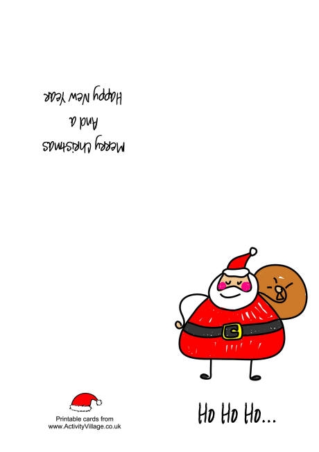 Printable Christmas Card Santa