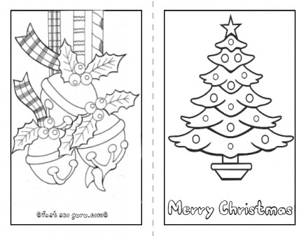 Printable Christmas Tree Card To Color In Page For Kids Free Kids 