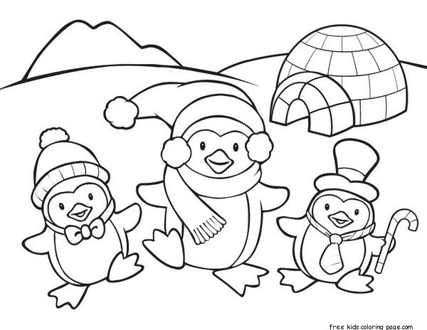 Printable Coloring Pages Animal Penguins Free Printable Coloring