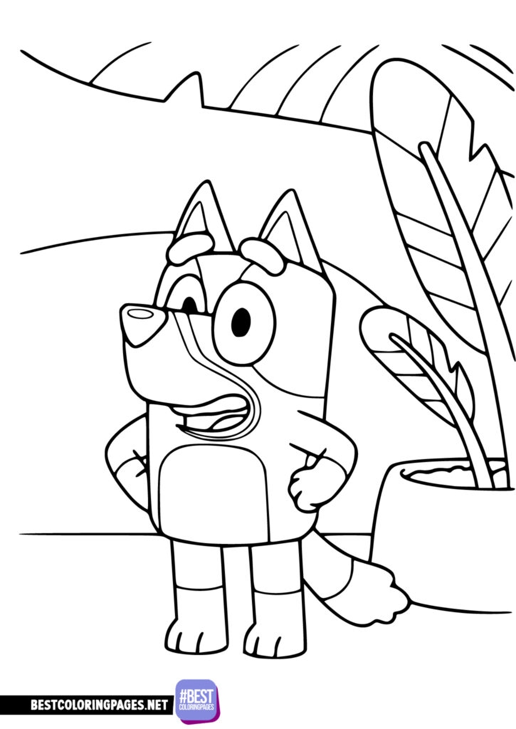 free coloring pages bluey