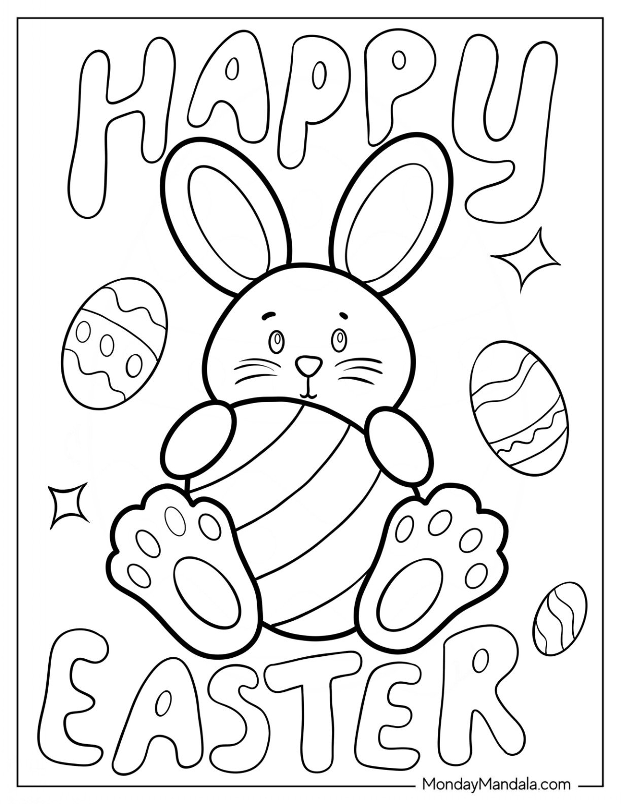 easter bunny coloring pages free printable