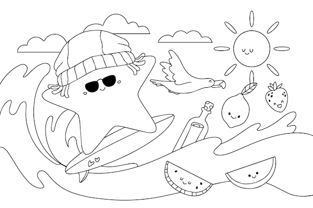 Summer Coloring Pages Printable Pdf