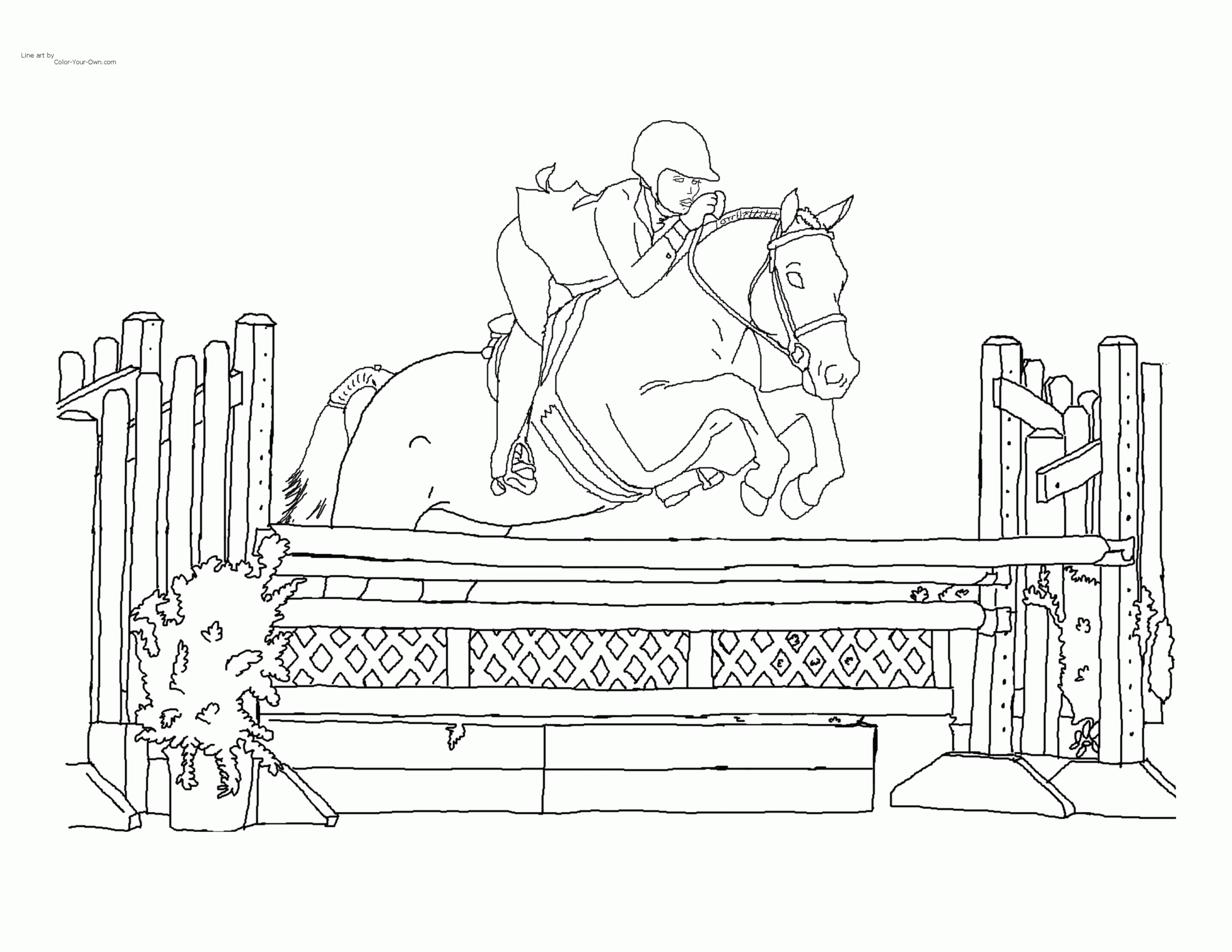 Printable Coloring Pages Horse Show Coloring Home