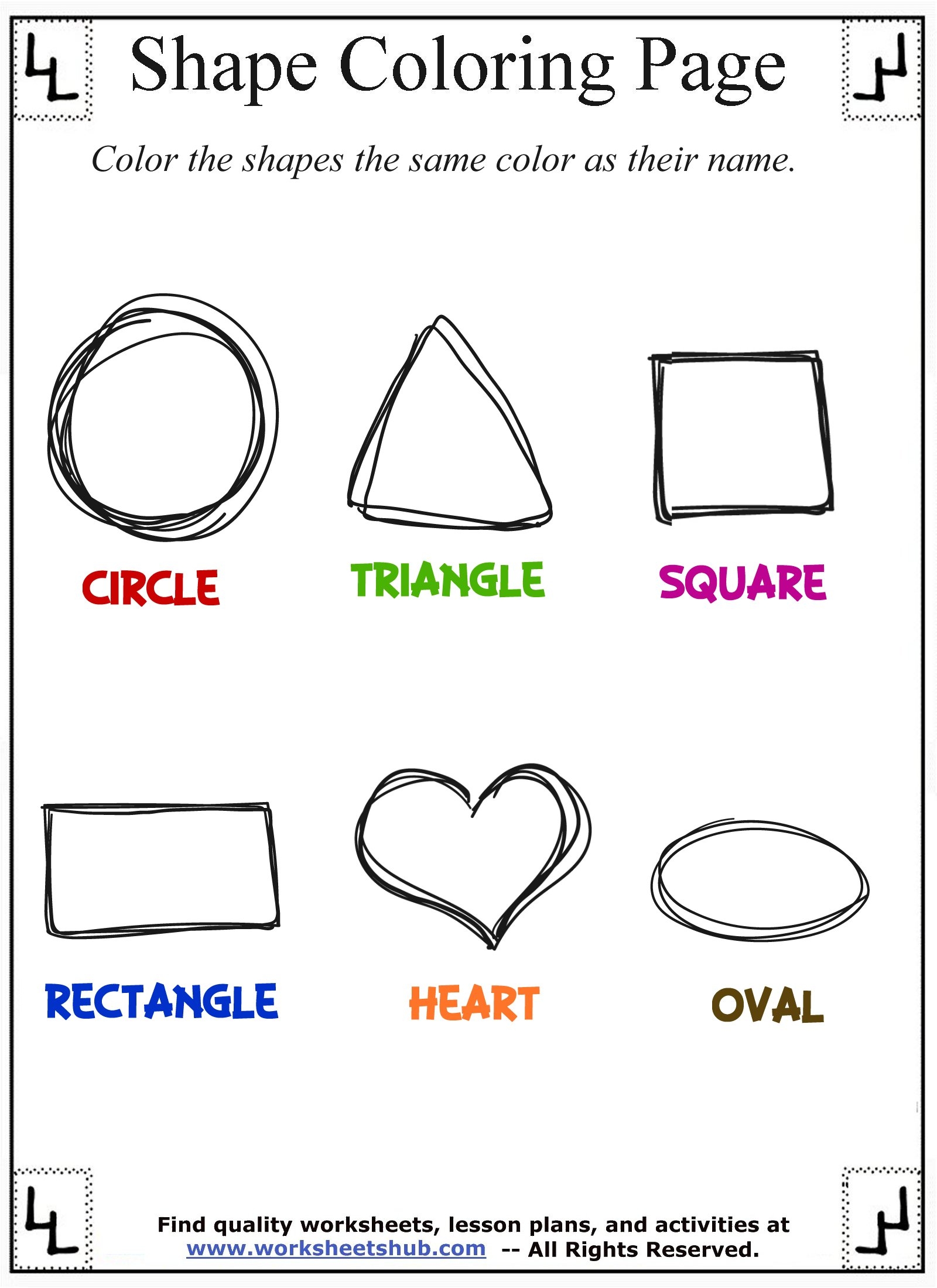 Shapes And Colors Coloring Pages