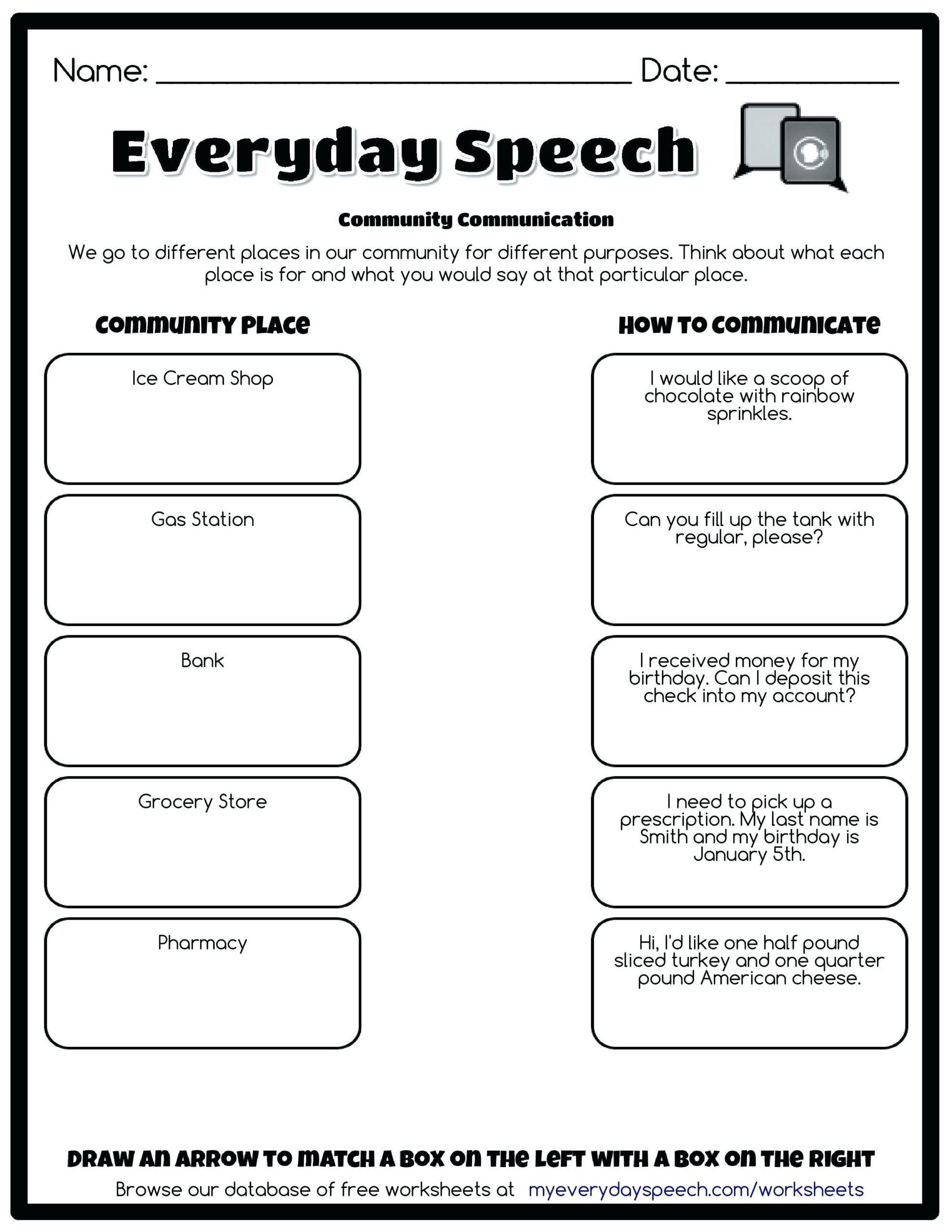 Printable Communication Worksheets Printable Worksheets