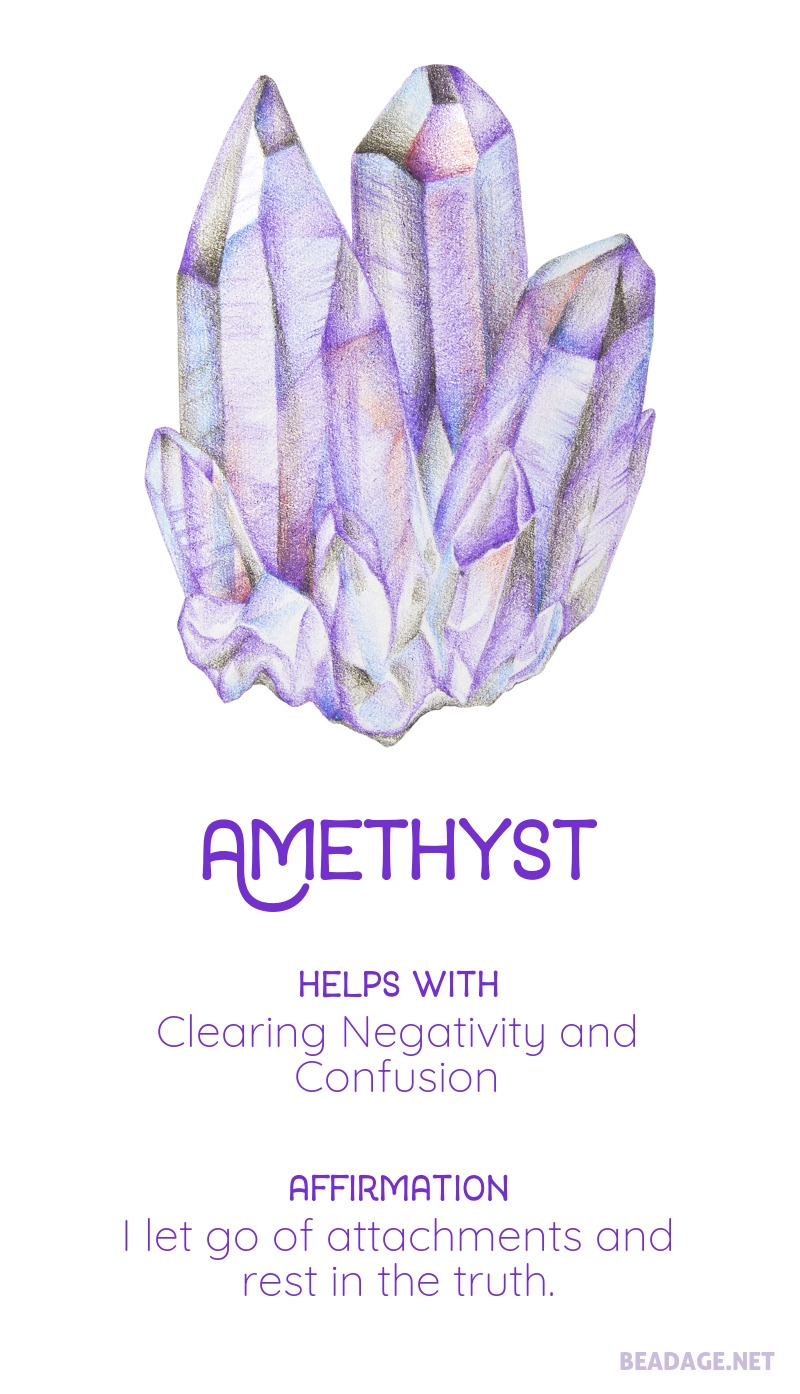 printable amethyst meaning card