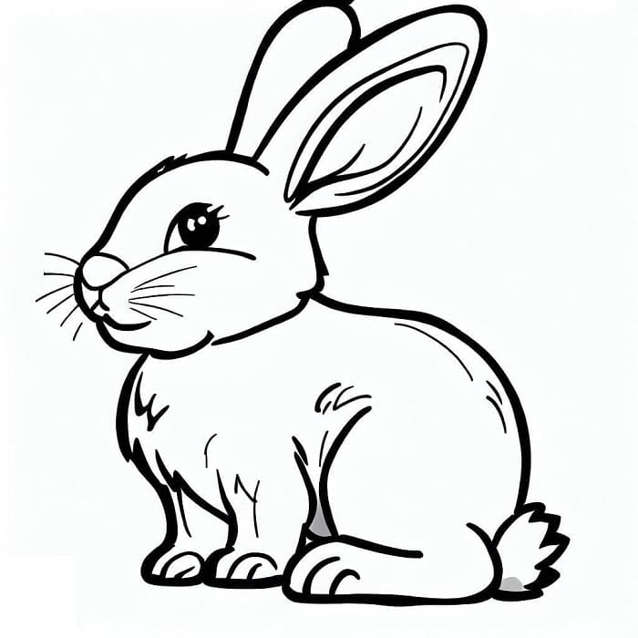 Printable Cute Rabbit Coloring Page Free Download And Print For You