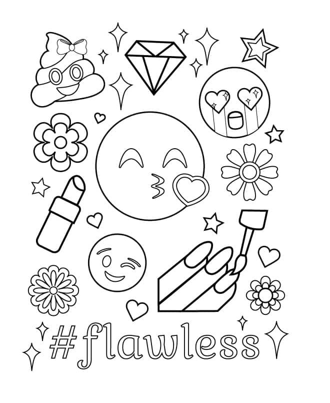 Printable Emojis Coloring Page Free Printable Coloring Pages For Kids