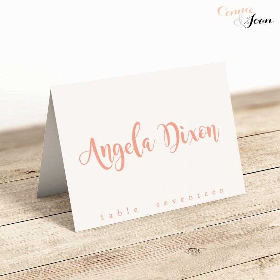 Printable Folded Place Cards Table Name Cards Template Intended For 