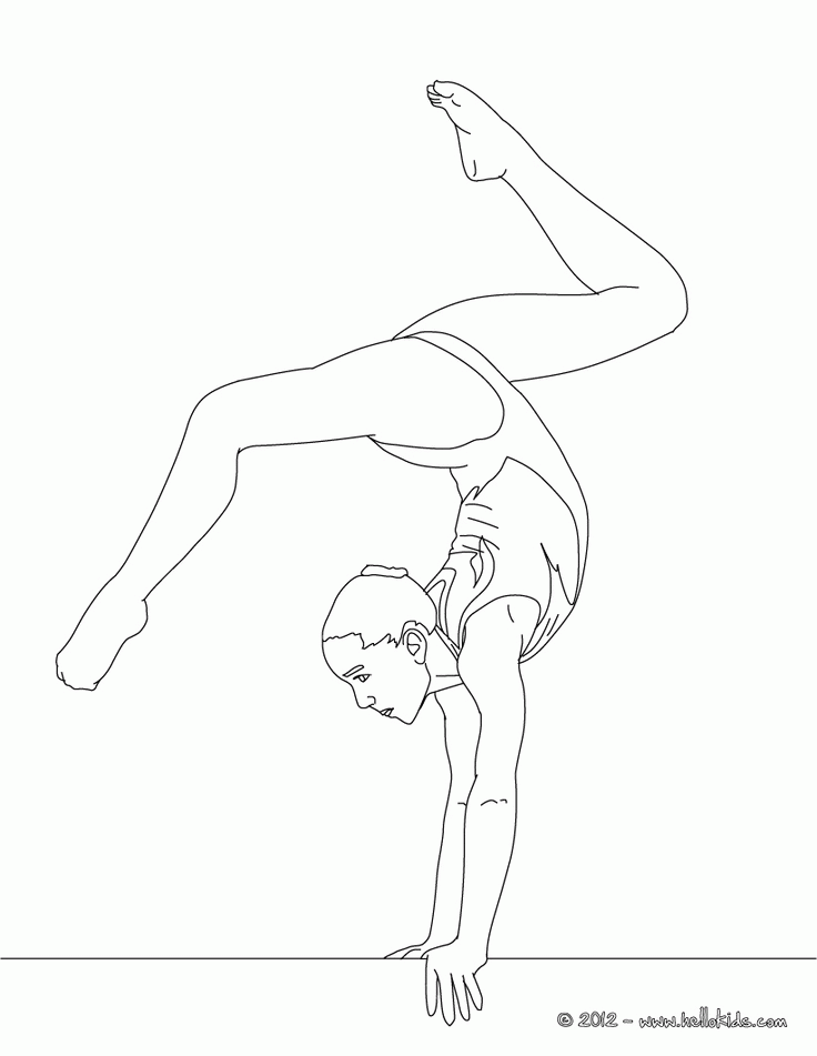 Printable Gymnastics Coloring Pages Coloring Home