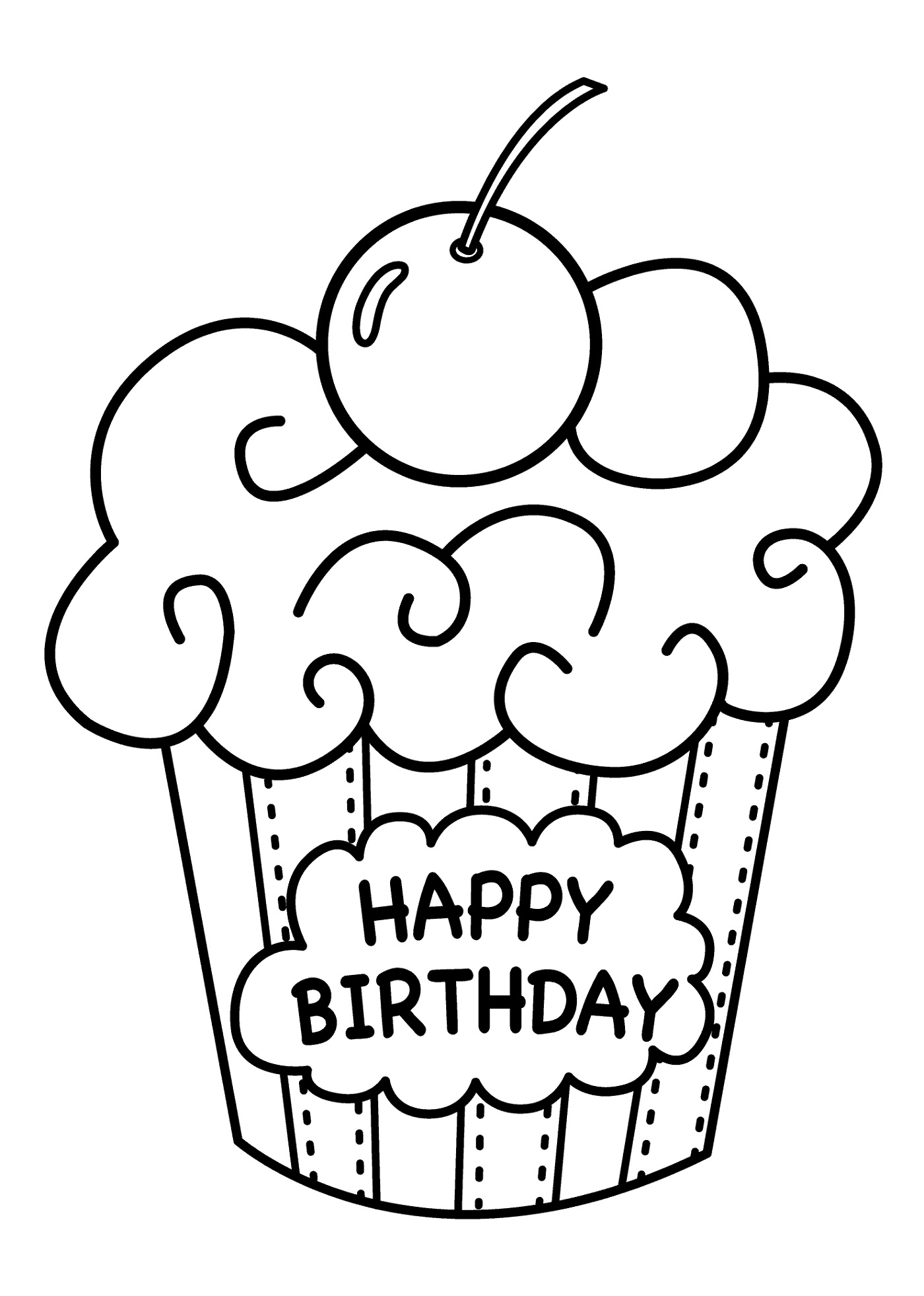 Printable Happy Birthday Color Pages 101 Activity
