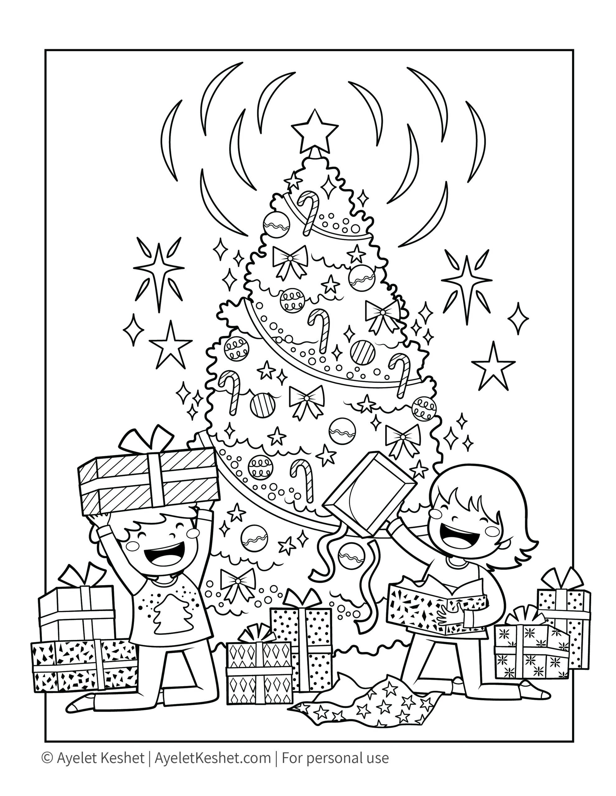 free printable holiday coloring pages