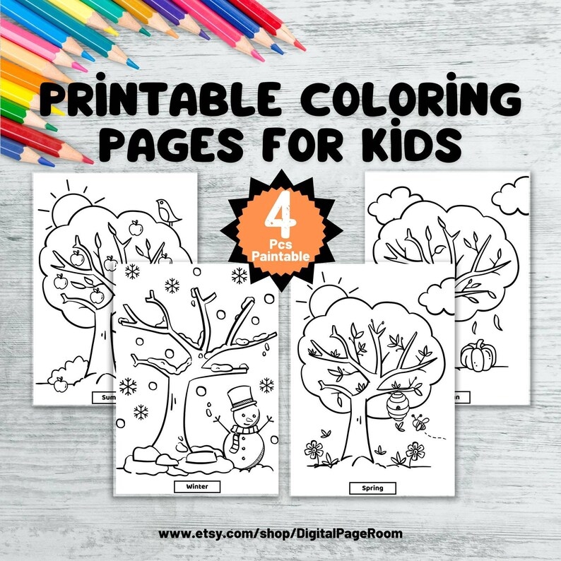 Printable Kid Games Coloring Pages Printable Coloring Pages Etsy