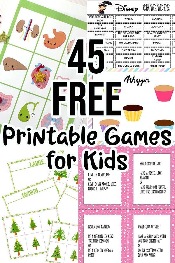 time games for kids printable
