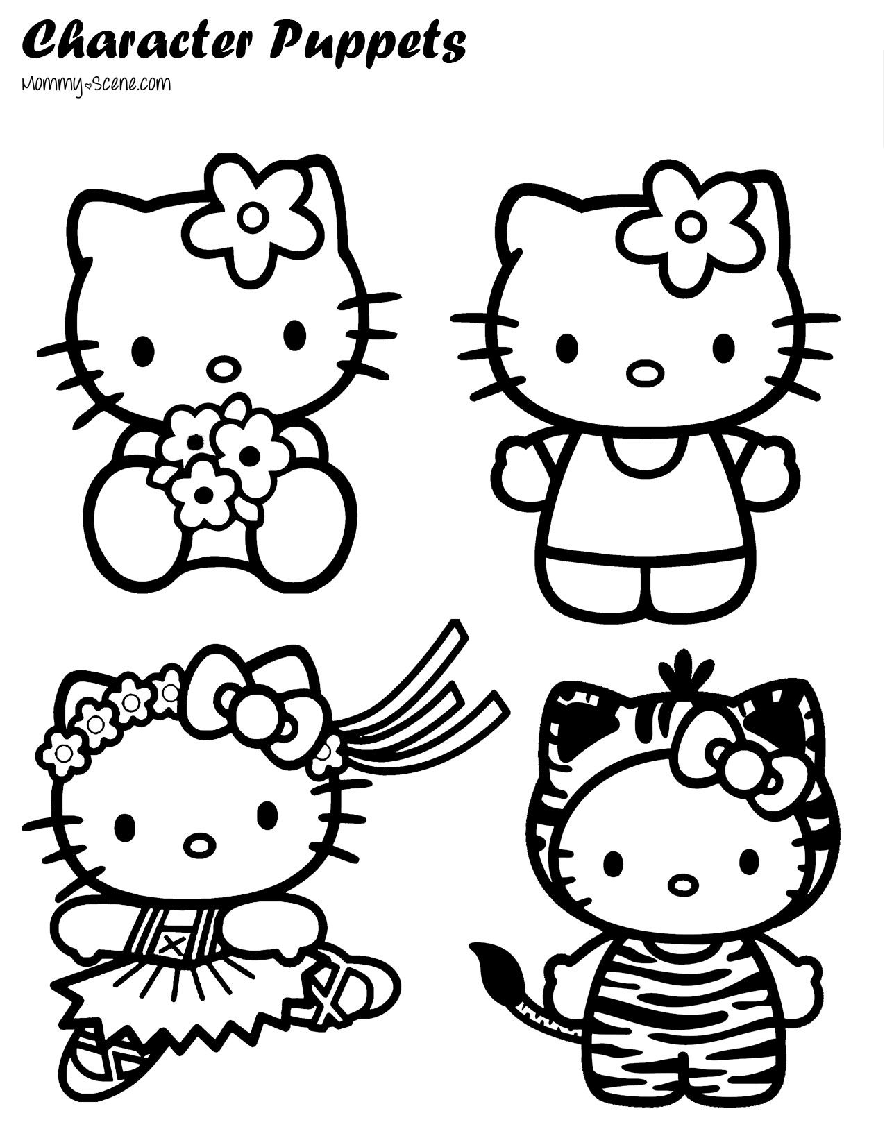 Printable Kitty Coloring Pages