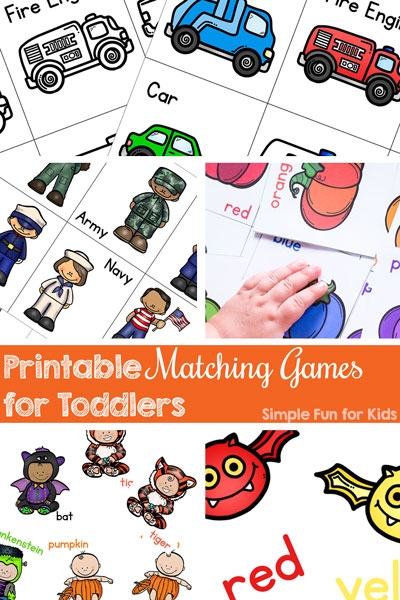 Printable Matching Games For Toddlers Simple Fun For Kids
