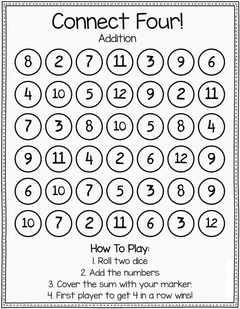 free printable math games for kids