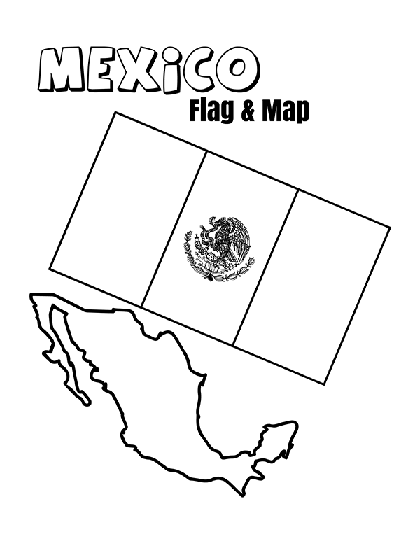 Printable Mexican Flag Coloring Page Printable Free Templates