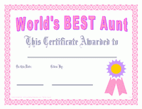 mothers day card for aunt printable